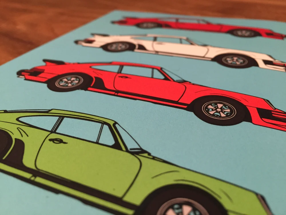 Pop art notebook of porsche design
